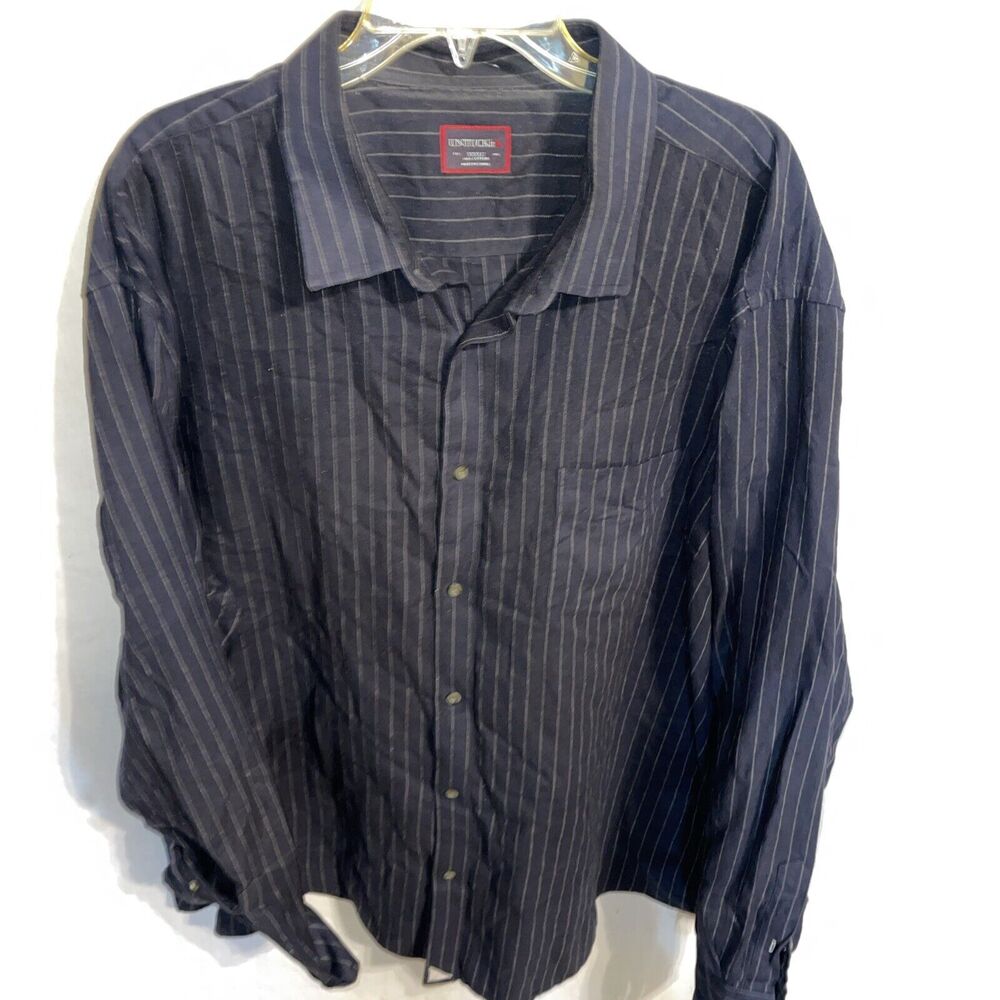 Untuckit Men’s Dress Shirt Size 3XL Black Striped Going Out Party